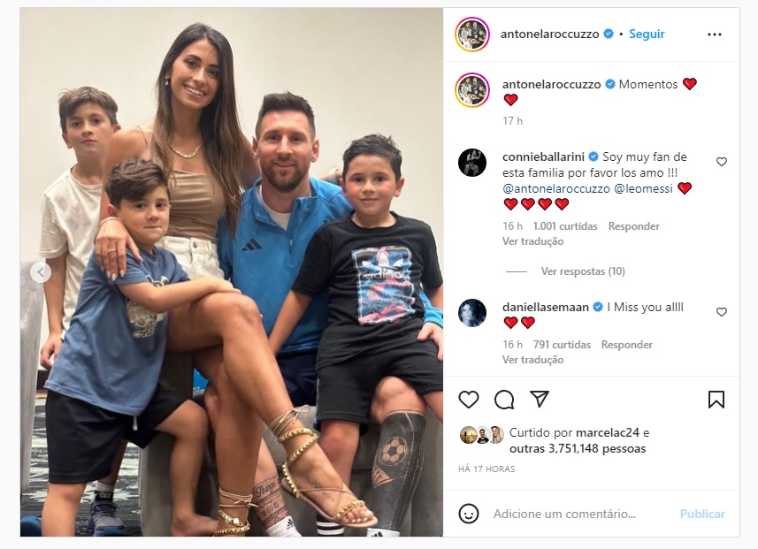 Messi e família