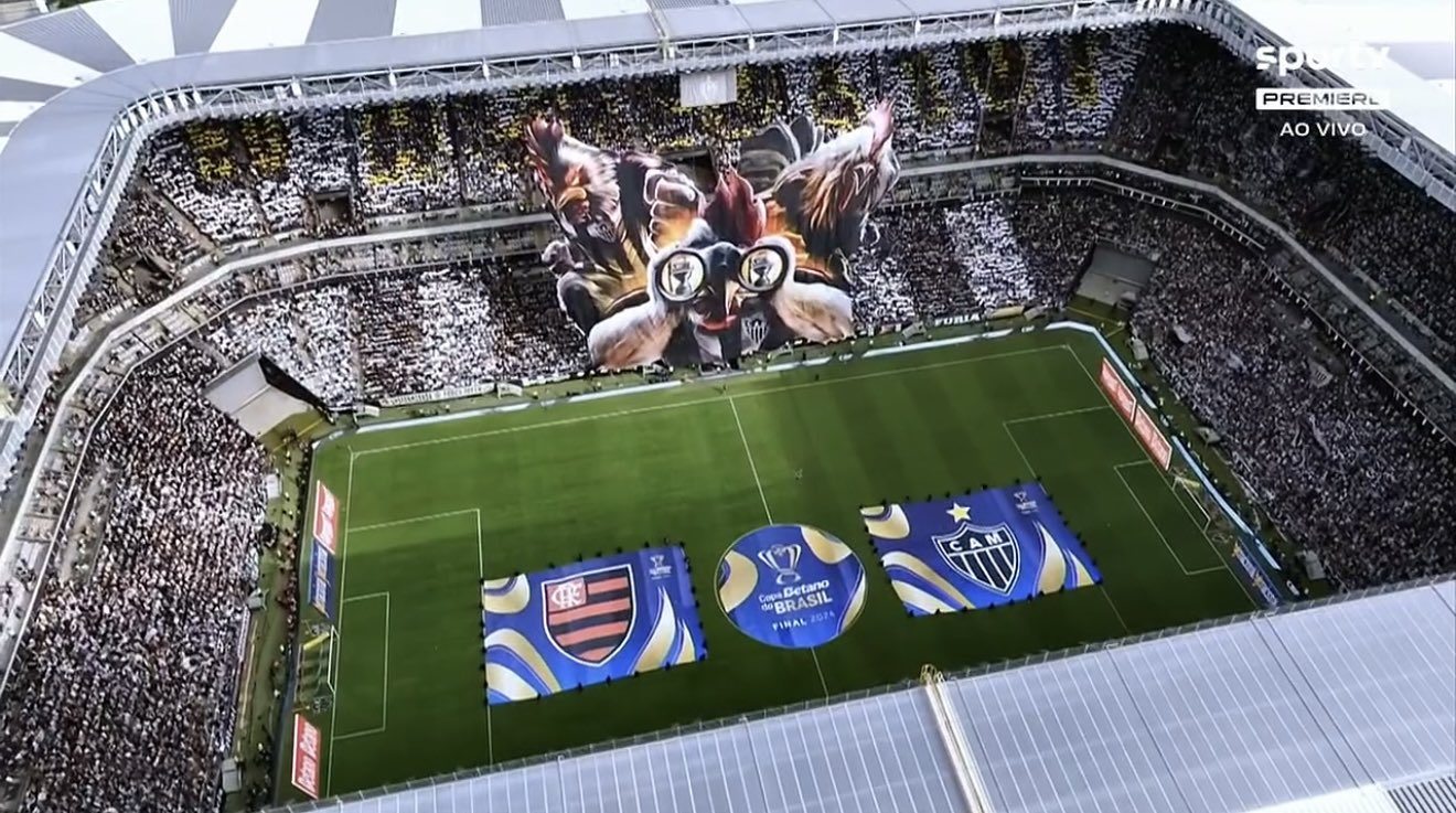 Mosaico 3D da torcida do Atlético-MG na Arena MRV