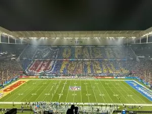 Mosaíco da NFL na Neo Química Arena