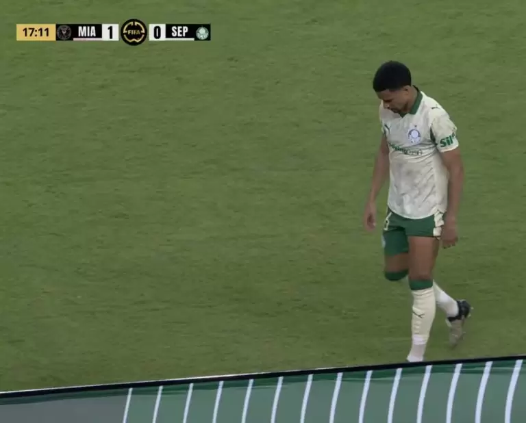 Murilo, do Palmeiras, em jogo contra o Iner Miami pela Copa do Mundo de Clubes 2025