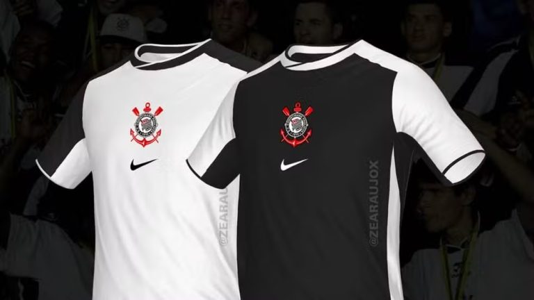 Simulação das camisas do Corinthians para 2025