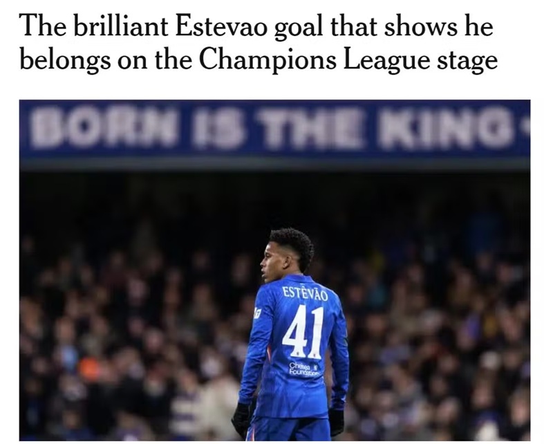 The Athletic enaltece partida de Estêvão contra o Barcelona