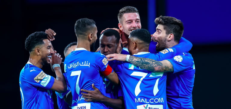 Jogadores do Al-Hilal, da Arábia Saudita