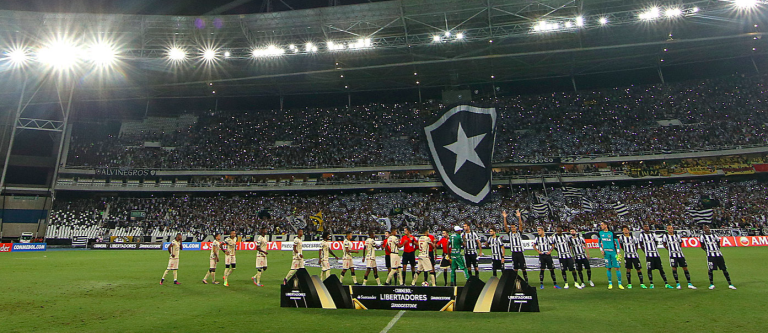 Jogadores o Botafogo antes de partida pela Copa Libertadores de 2017