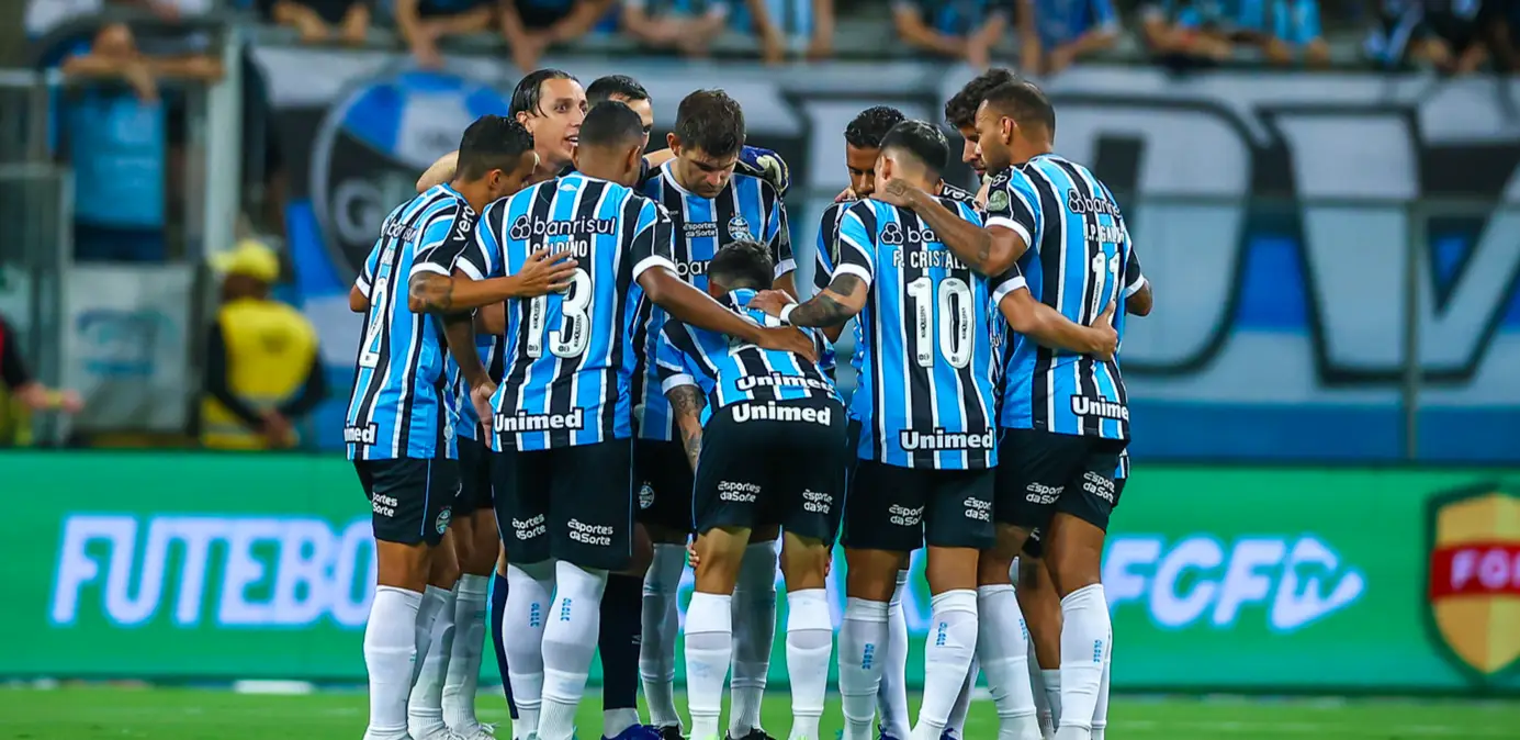 Jogadores do Grêmio reunidos