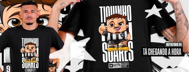 Camiseta de Tiquinho Soares, do Botafogo