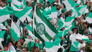 Torcida do Palmeiras, em jogo contra o Porto, pela Copa Mundial de Clubes da FIFA