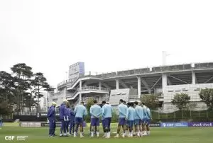 Treino da Seleção Brasileira no Goyang Stadium, em Seul