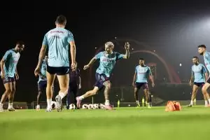 Treino do Flamengo no Catar antes da estreia na Copa Intercontinental