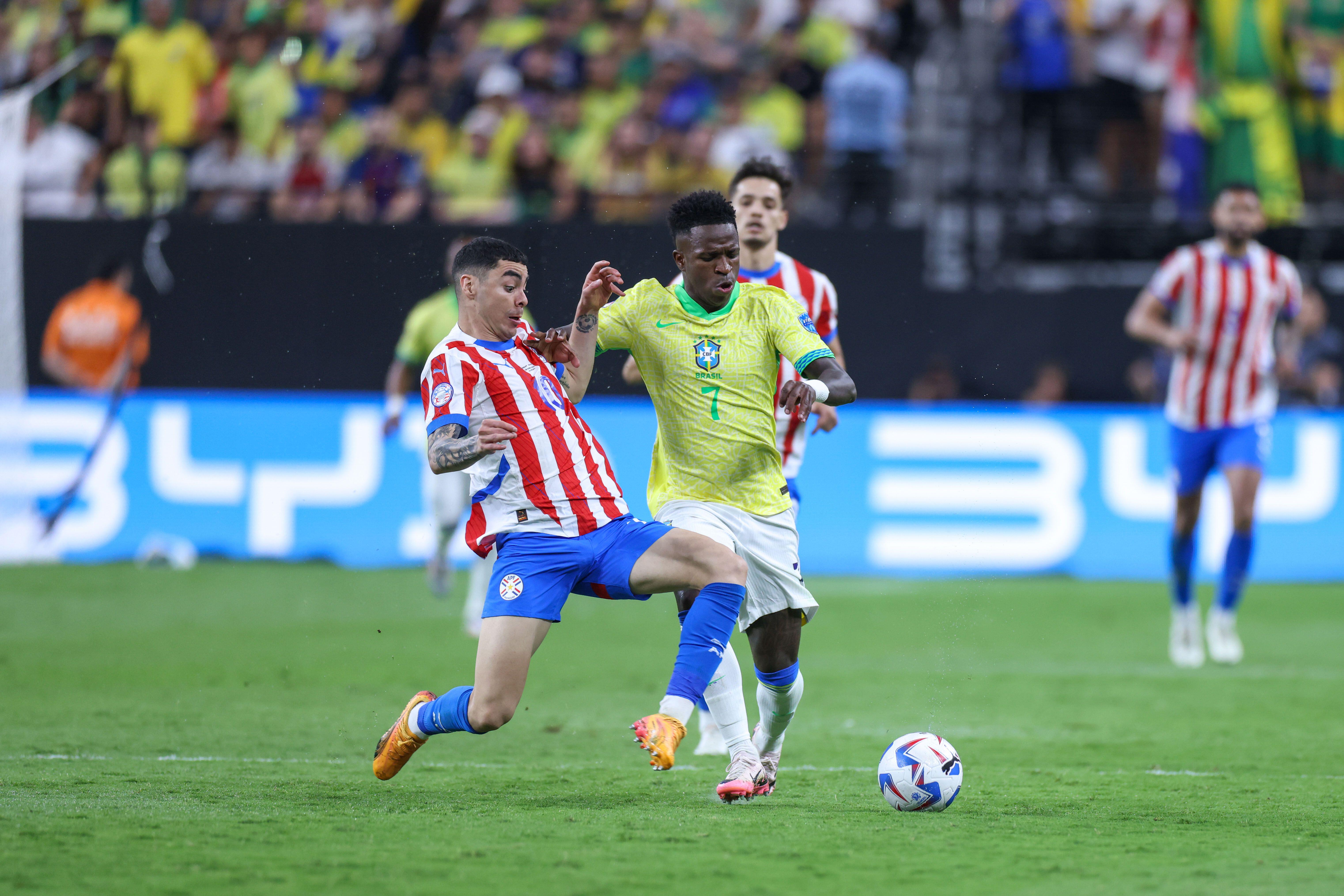 Vinicius Junior brilhou em goleada do Brasil sobre o Paraguai pela Copa América 2024.