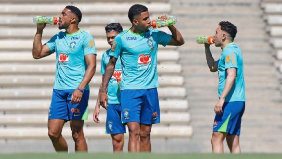 Jogadores do Brasil durante treino na UCLA durante a Copa América Rafael Ribeiro/CBF