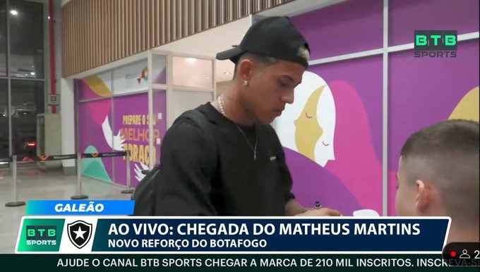 Matheus Martins novo reforço do Botafogo