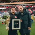 Ídolo brasileiro na Dinamarca marca gol no jogo de número 200 pelo Midtjylland