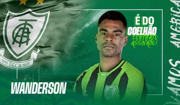 América-MG confirma a chegada do zagueiro Wanderson para a próxima temporada