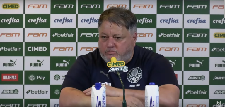 Anderson Barros, diretor de futebol do Palmeiras. Foto: Reprodução/TV Palmeiras