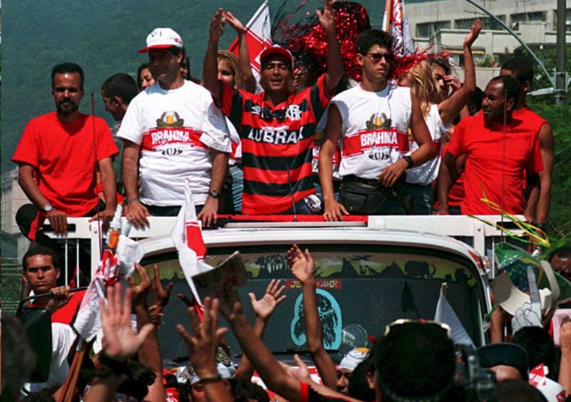 Romário em sua chegada ao Flamengo em 1995