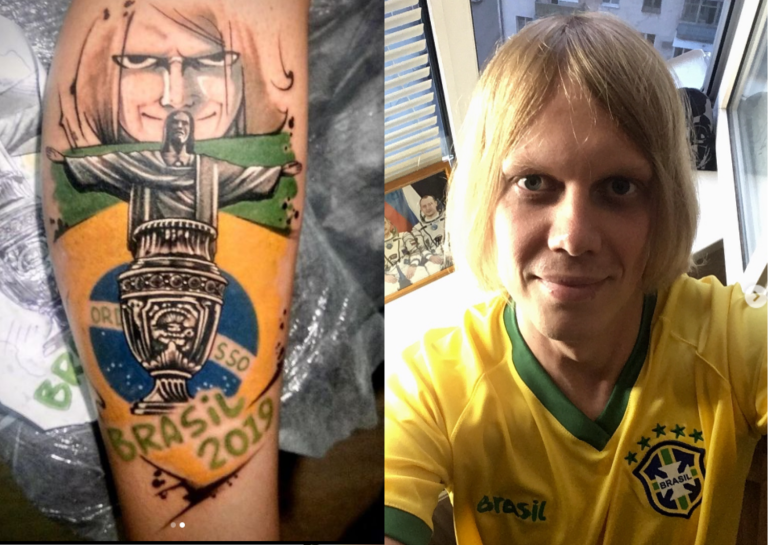 Bruxo do Hexa eternizou amor pelo Brasil com tatuagem. Foto: Reprodução/Instagram.