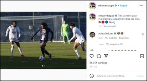 Ethan Mbappé post Instagram