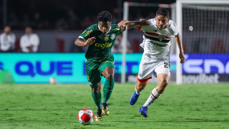 Endrick e Pablo Maia em São Paulo x Palmeiras