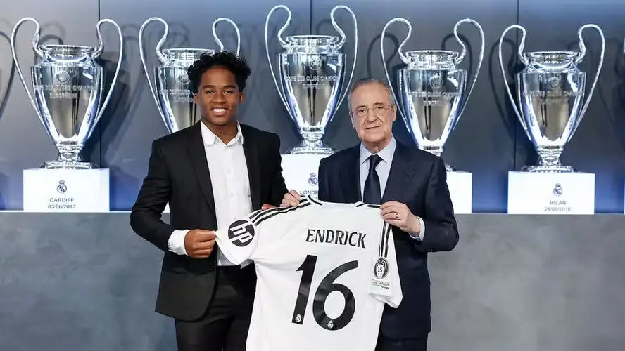 Endrick vai usar o número 16 na camisa do Real Madrid — Foto: Divulgação/Real Madrid