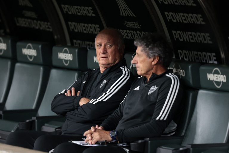 Felipão e Carlos Pracidelli, técnico e auxiliar do Atlético-MG