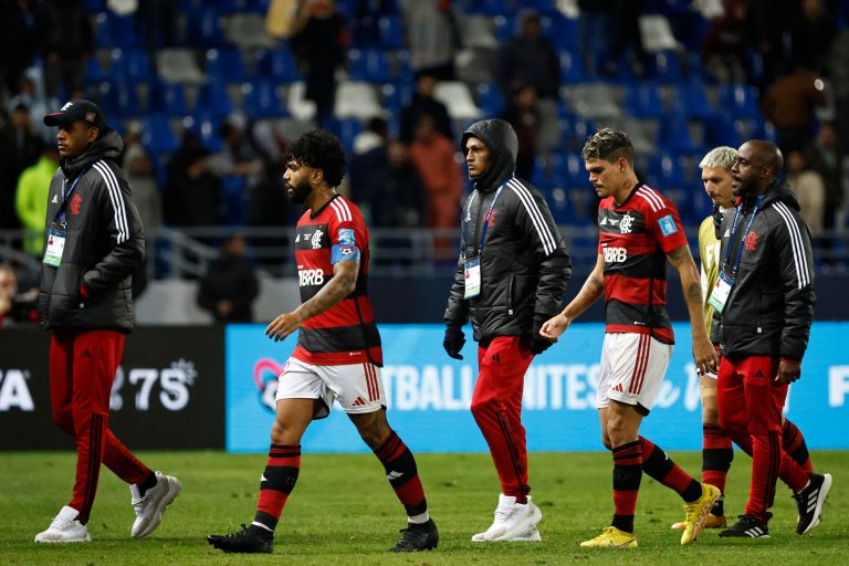 Além de título e premiação da FIFA, Flamengo também perde quantia adicional prometida pela Conmebol. Foto: KHALED DESOUKI/AFP via Getty Images