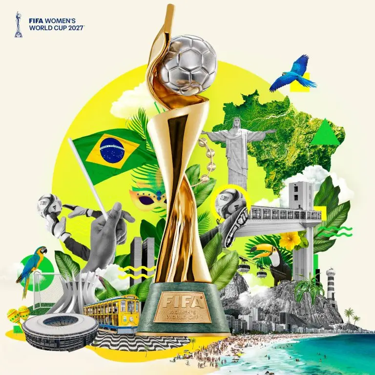 Arte da Fifa sobre a Copa do Mundo Feminina 2027 no Brasil