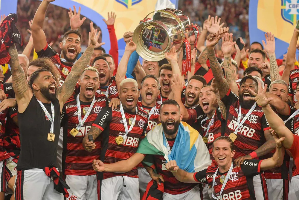 Flamengo comemora o título da Copa Do Brasil 2022 — Foto: WALLACE TEIXEIRA/FUTURA PRESS/ESTADÃO CONTEÚDO