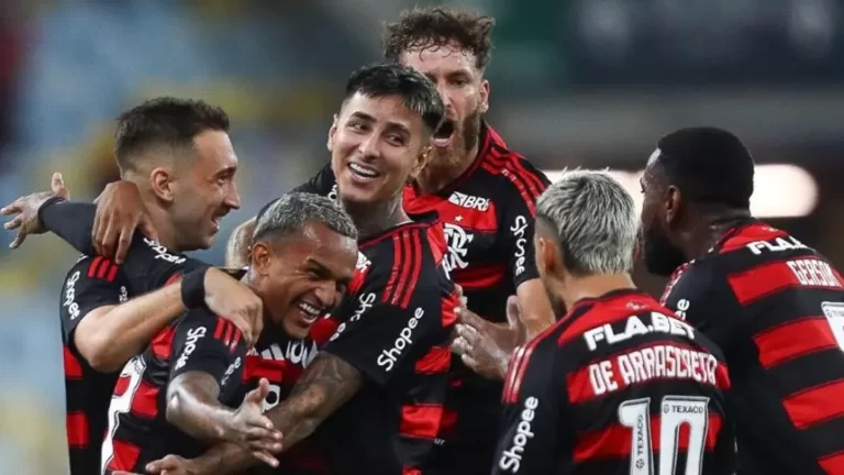 flamengo comemorando gol 2025