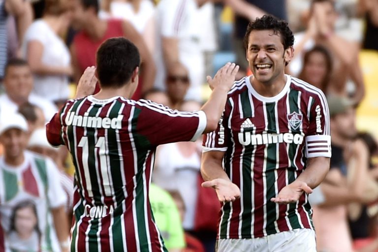 Fred e Conca, atacante e meia do Fluminense