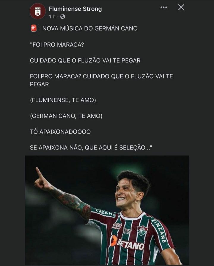 Página de torcedores do Fluminense sugere nova música para arquibancadas. Foto: Reprodução/Twitter