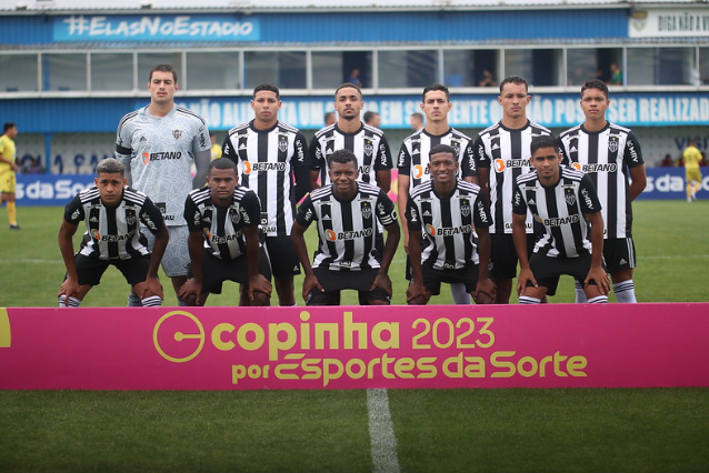 Time do Atlético-MG durante Copinha 2023