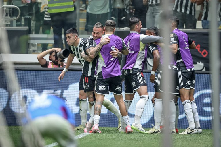 Jogadores do Atlético-MG na Arena MRV