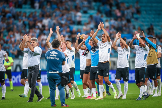 Time do Grêmio, na Arena do Grêmio