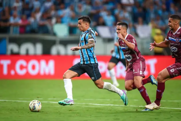 Lance em Grêmio x Caxias, na Arena do Grêmio