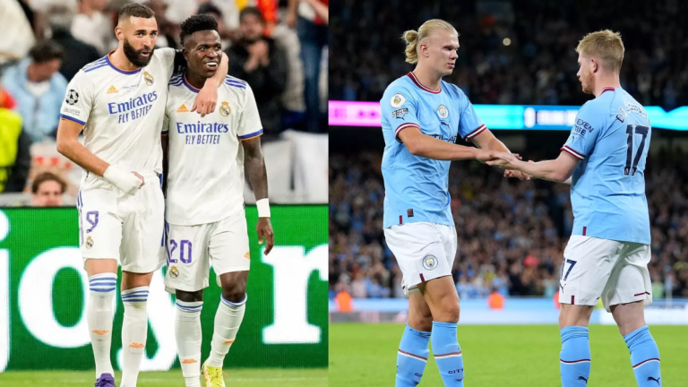 Qual a melhor dupla do futebol europeu, Haaland e De Bruyne ou Vinícius Júnior e Benzema?