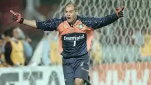 Marcos no gol do Palmeiras
