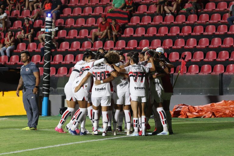 Time feminino do São Paulo na Supercopa Feminina 2025. Foto: Reprodução/SPFC