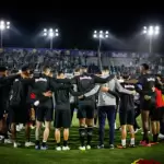 Jogadores do Bragantino no Cícero de Souza Marques
