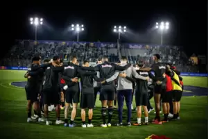Jogadores do Bragantino no Cícero de Souza Marques