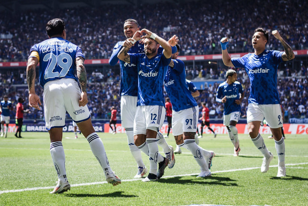 Jogadores do Cruzeiro no Mineirão