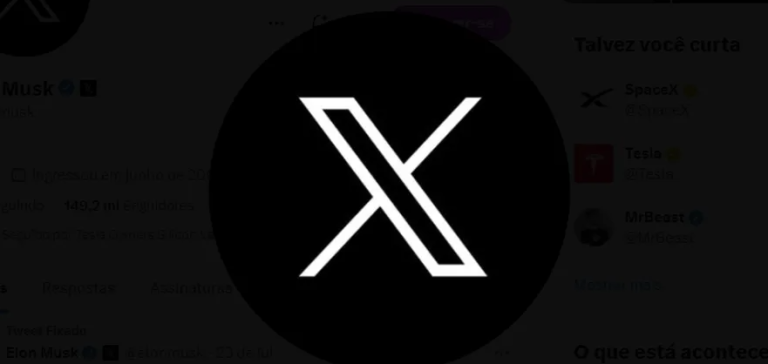 Logo do X, antigo Twitter