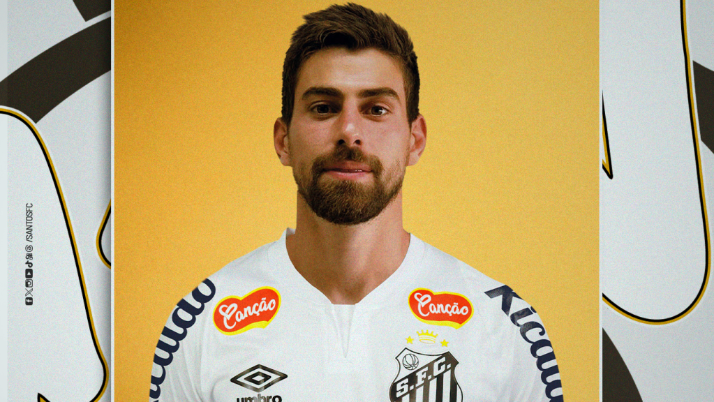 Luan Peres foi anunciado como novo reforço do Santos. Foto: Divulgação / Santos