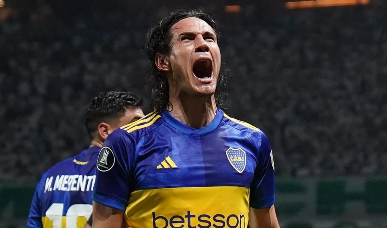 Cavani celebra gol contra o Palmeiras - Foto: Divulgação