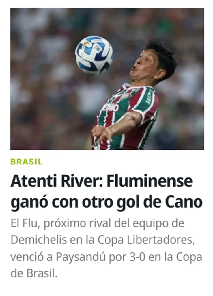 Libertadores River Plate Fluminense Olé