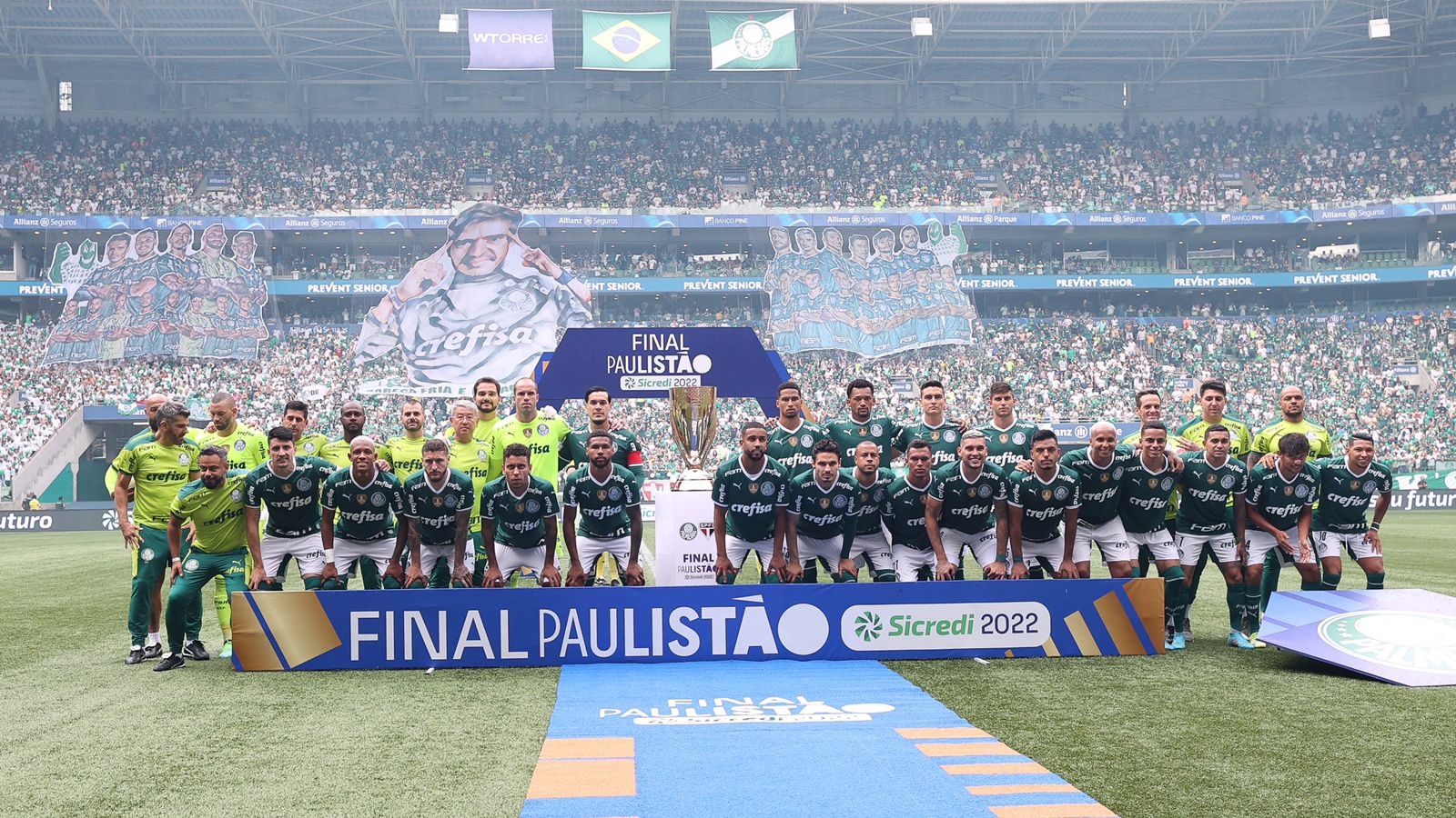 Time do Palmeiras campeão paulista em 2022