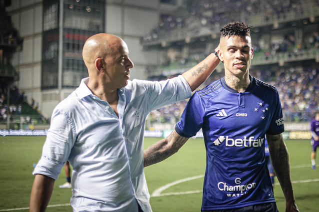 Pepa e Richard Coelho, técnico e volante do Cruzeiro