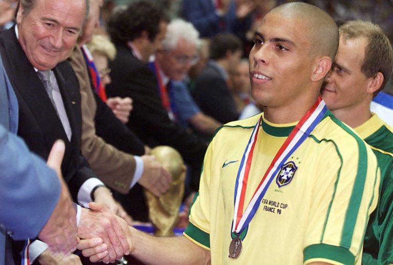 POOL - Brazilian forward Ronaldo (2nd R)