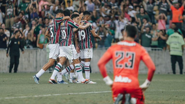 Momento do gol marcado por Kauã Elias. Foto: Marcelo Gonçalves / Fluminense