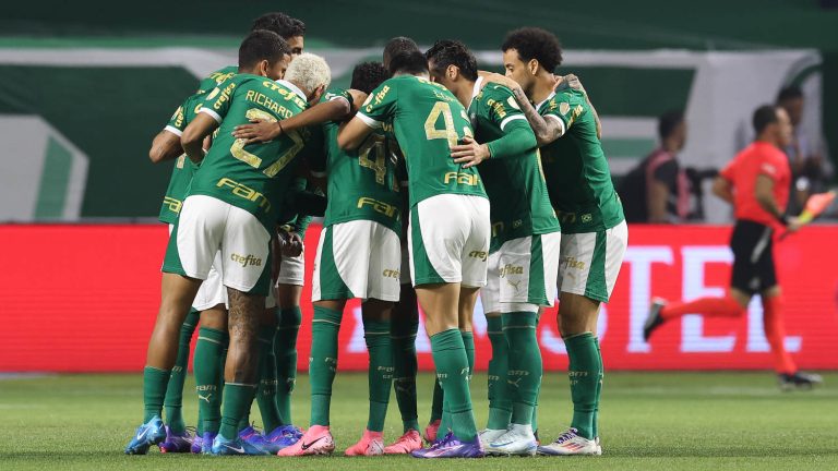 Jogadores do Palmeiras no Allianz Parque